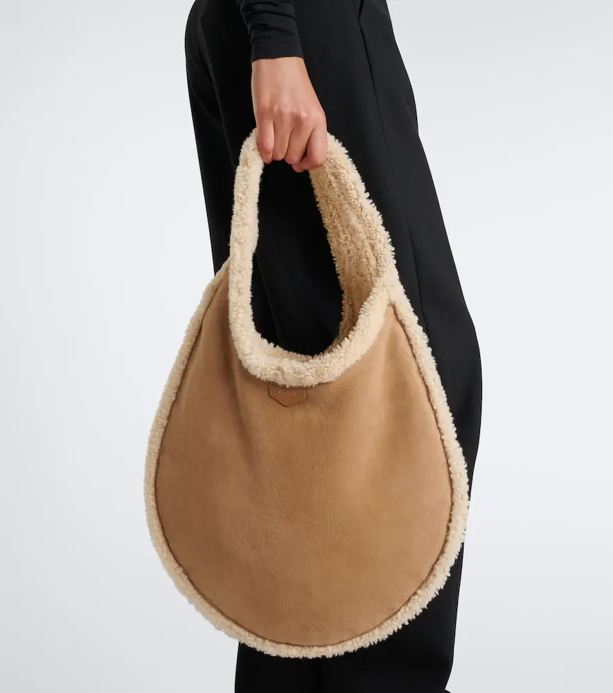 Alaïa Alaïa One Piece shearling-lined suede shoulder bag | Thumbnail 6 Alaïa Alaïa One Piece shearling-lined suede shoulder bag | Thumbnail 6