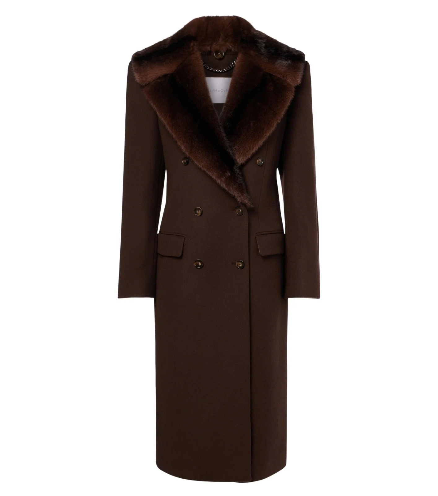 Double-breasted wool coat