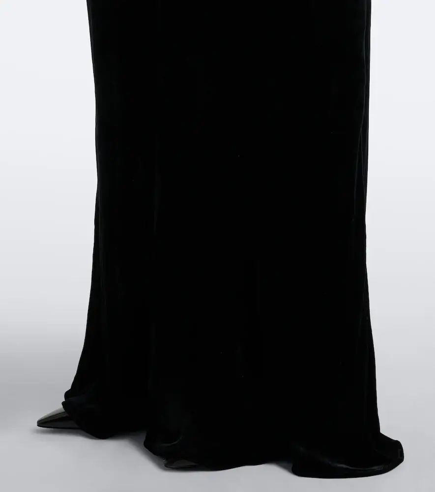 Stella McCartney Lace-trimmed velvet gown | Thumbnail 2 Stella McCartney Lace-trimmed velvet gown | Thumbnail 2