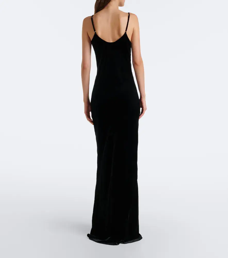 Stella McCartney Lace-trimmed velvet gown | Thumbnail 5 Stella McCartney Lace-trimmed velvet gown | Thumbnail 5