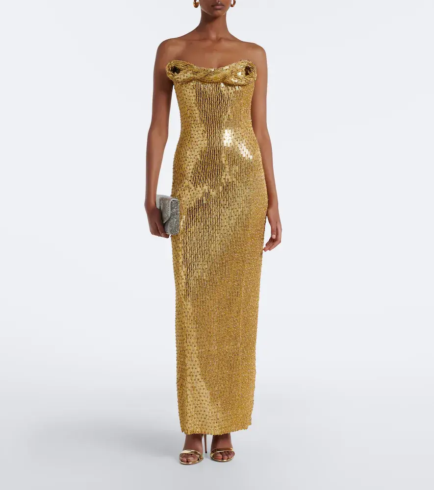 RACHEL GILBERT Rosalie draped embellished bustier gown | Thumbnail 3 RACHEL GILBERT Rosalie draped embellished bustier gown | Thumbnail 3