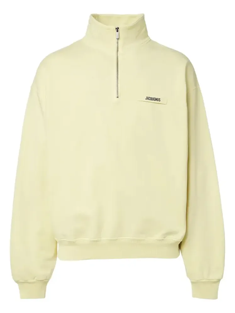 Jacquemus Gros Grain cotton fleece half-zip sweatshirt | Thumbnail 1 Jacquemus Gros Grain cotton fleece half-zip sweatshirt | Thumbnail 1