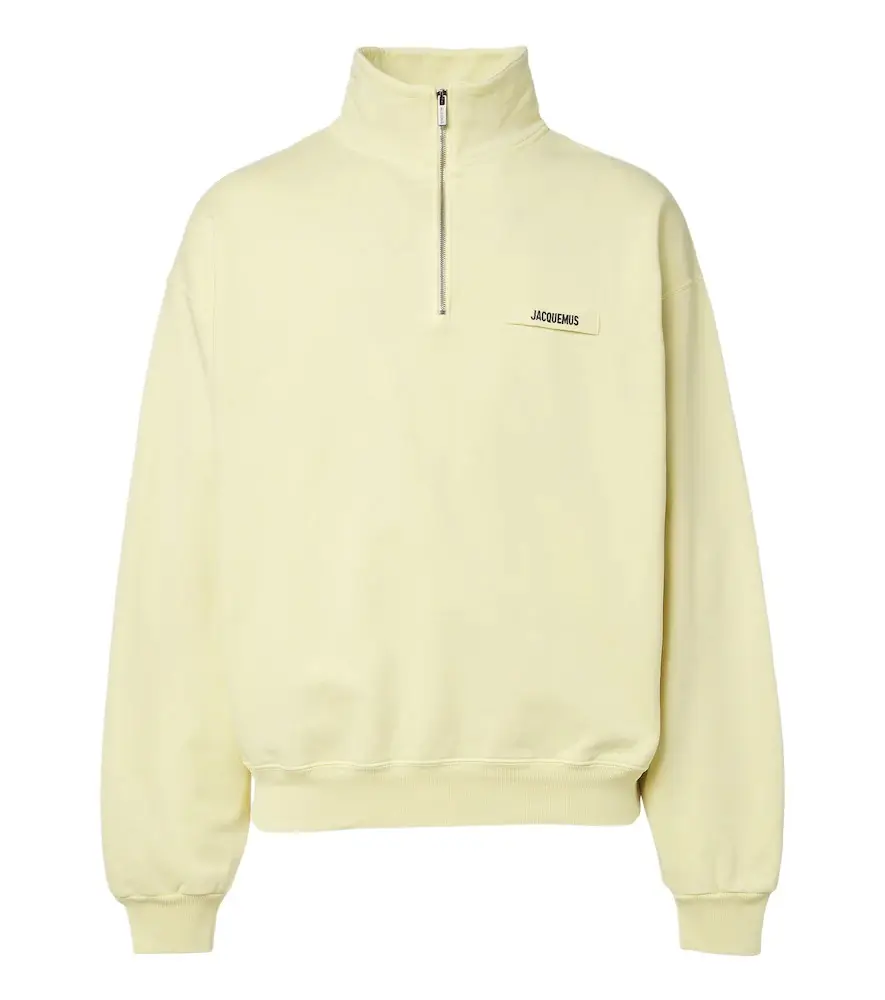 Jacquemus Gros Grain cotton fleece half-zip sweatshirt
