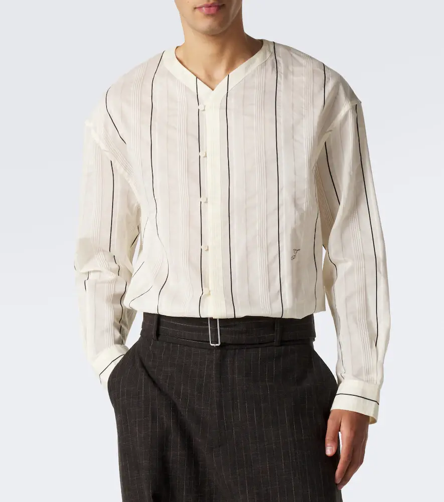 Jacquemus Venice striped cotton and silk shirt | Thumbnail 4