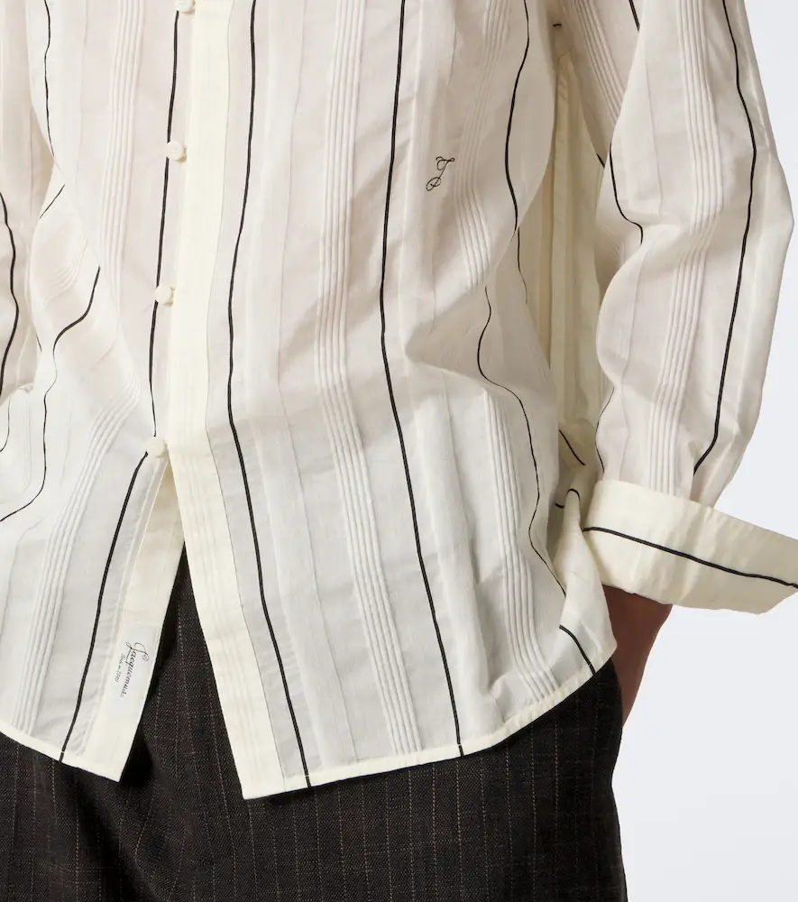Jacquemus Venice striped cotton and silk shirt | Thumbnail 5