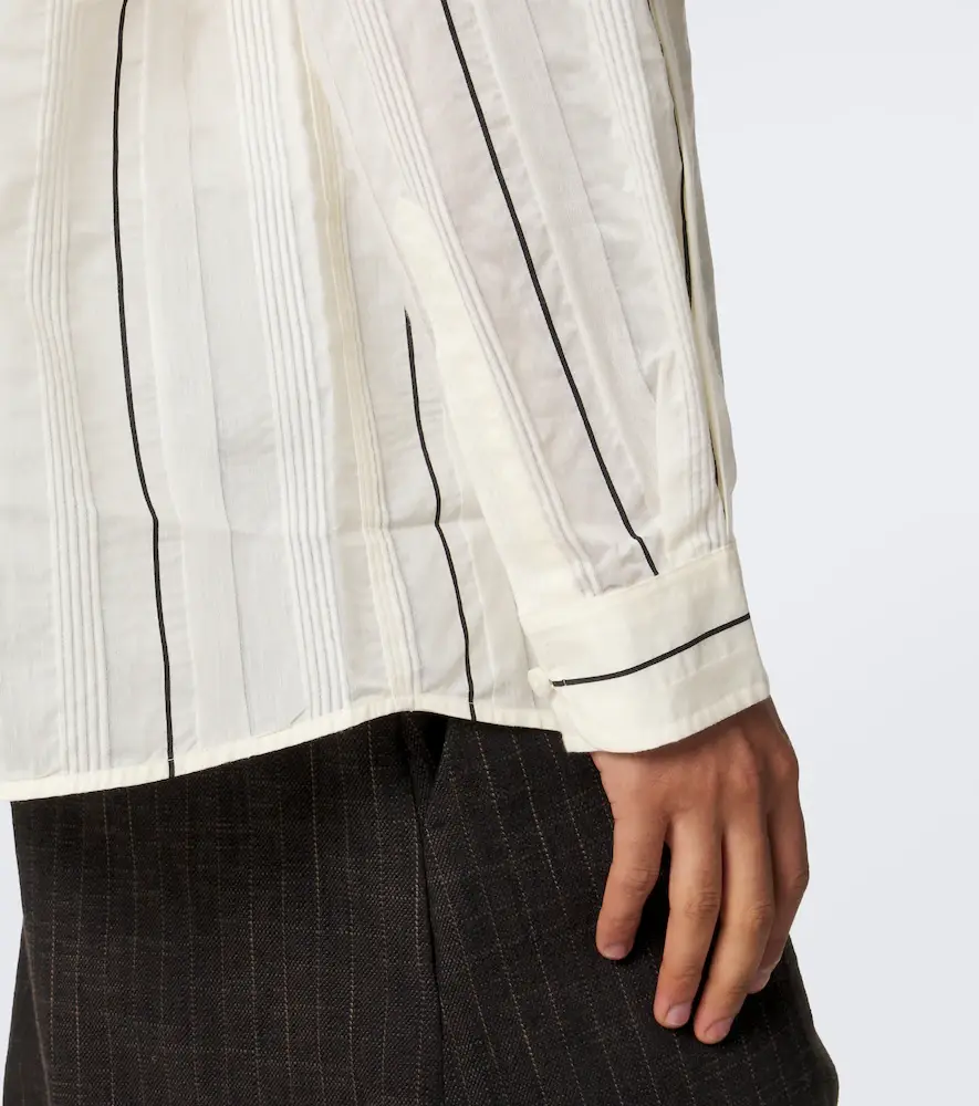 Jacquemus Venice striped cotton and silk shirt | Thumbnail 6