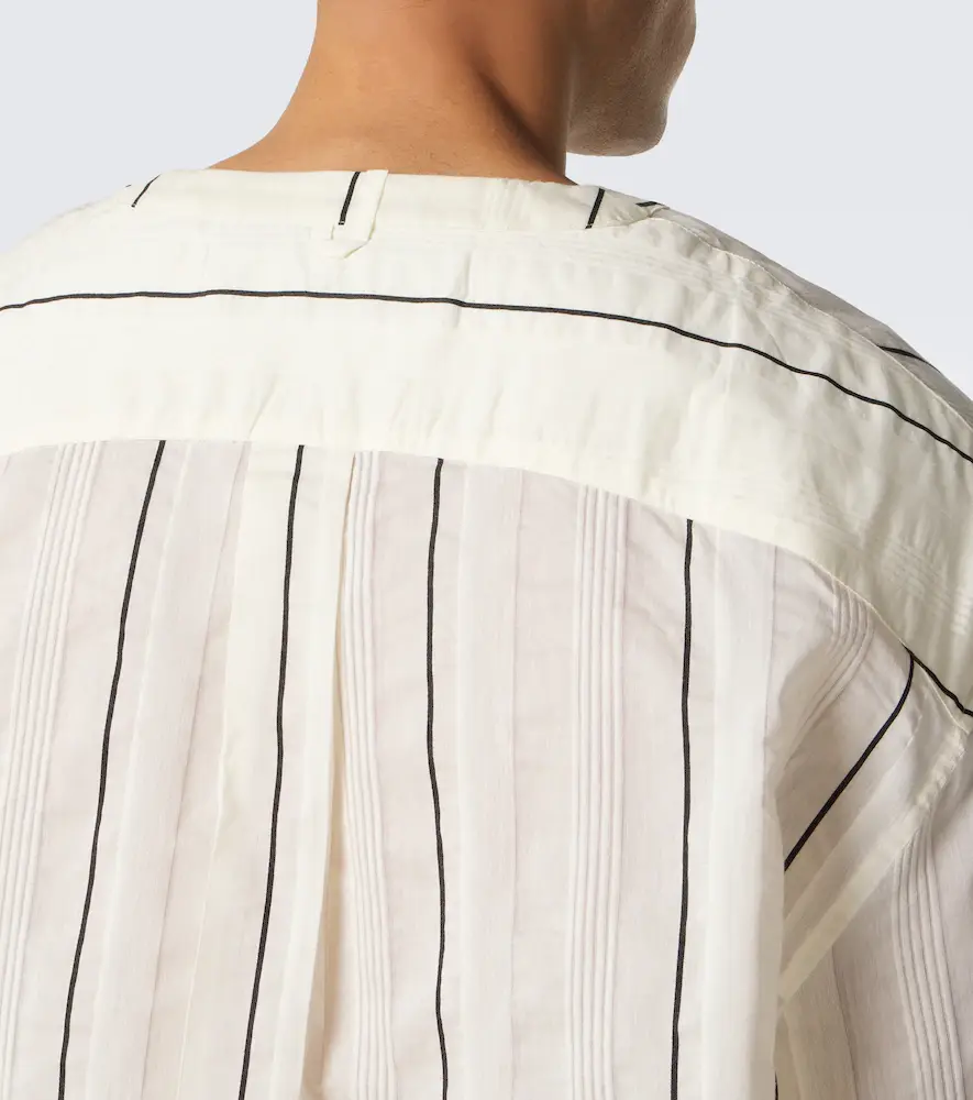 Jacquemus Venice striped cotton and silk shirt | Thumbnail 8