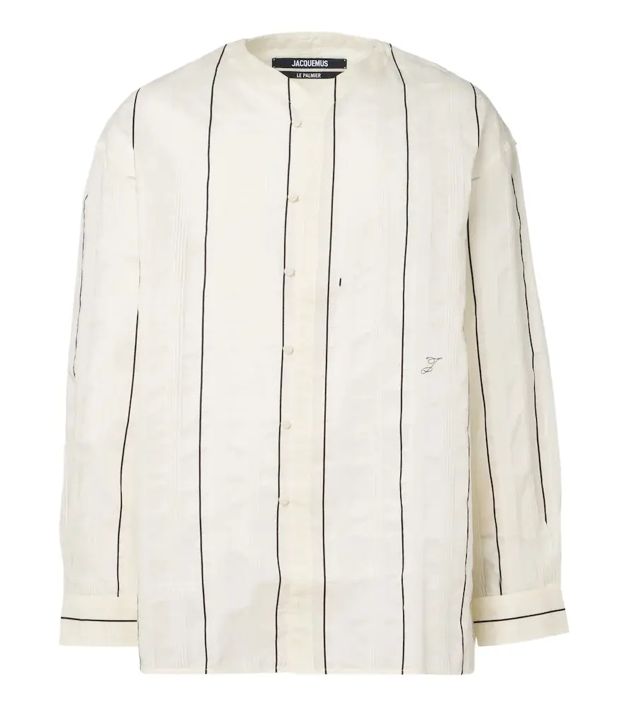 Jacquemus Venice striped cotton and silk shirt