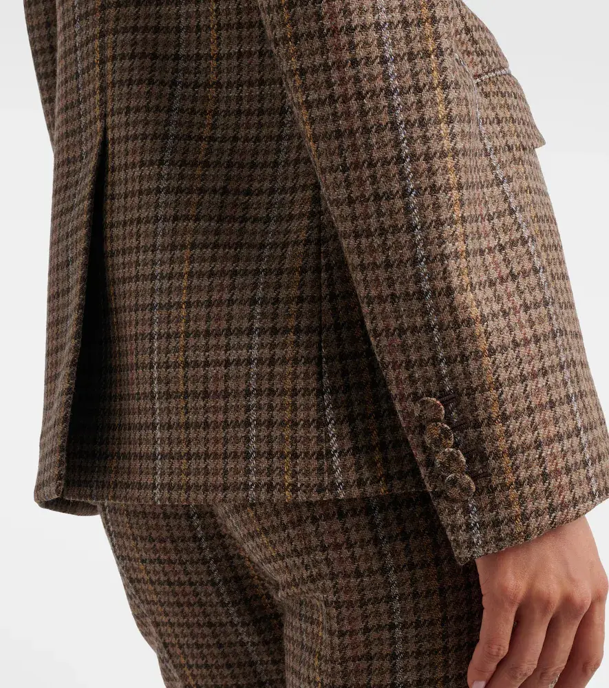 Gabriela Hearst Leiva houndstooth wool and silk blazer | Thumbnail 2
