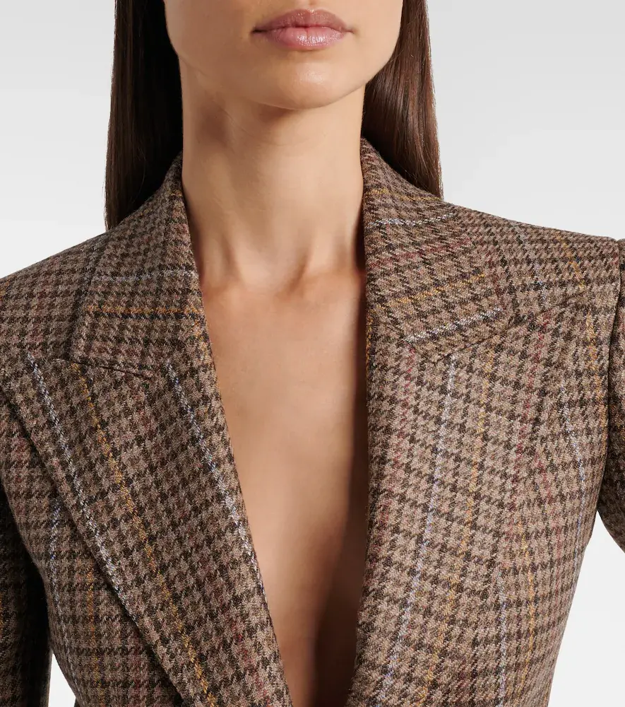 Gabriela Hearst Leiva houndstooth wool and silk blazer | Thumbnail 5