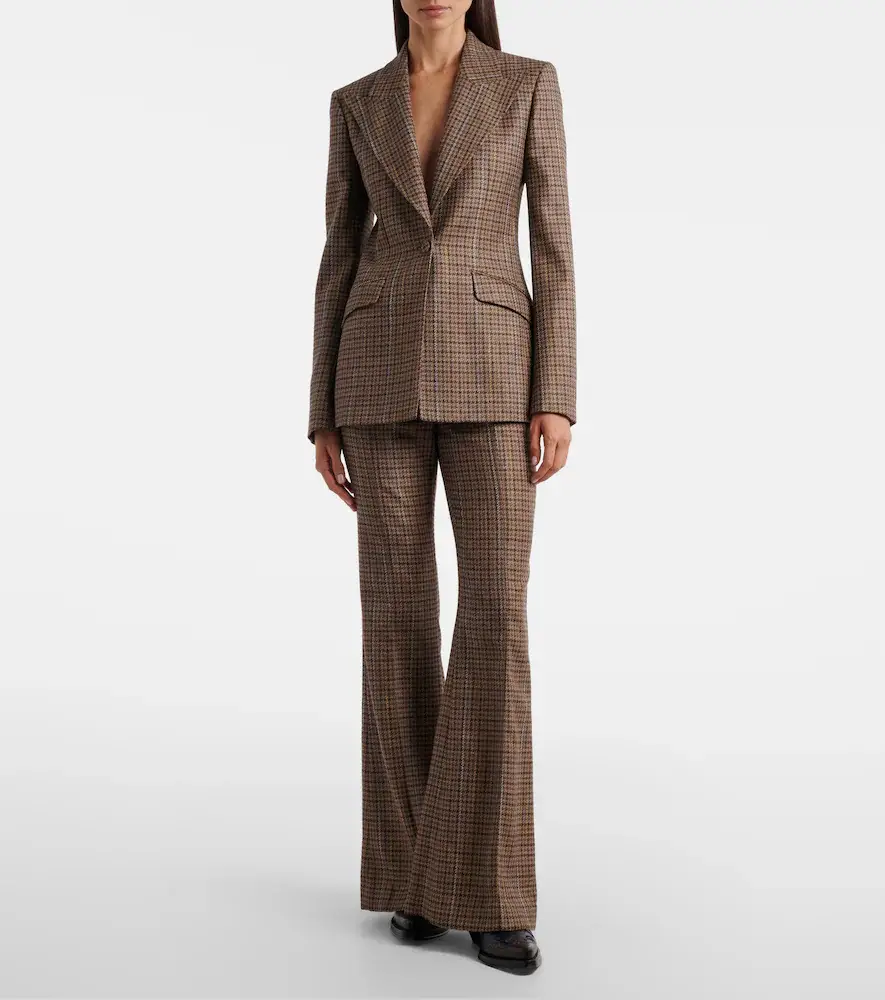 Gabriela Hearst Leiva houndstooth wool and silk blazer | Thumbnail 6