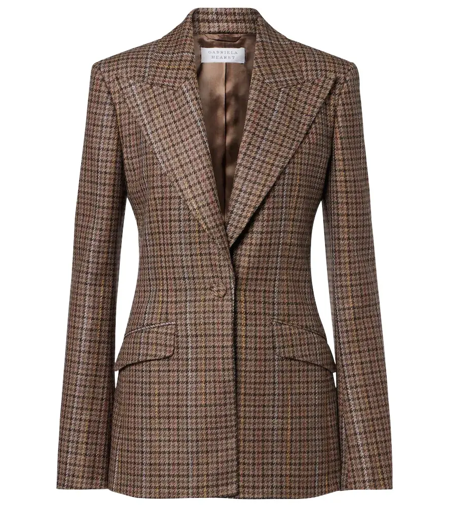 Leiva houndstooth wool and silk blazer Leiva houndstooth wool and silk blazer