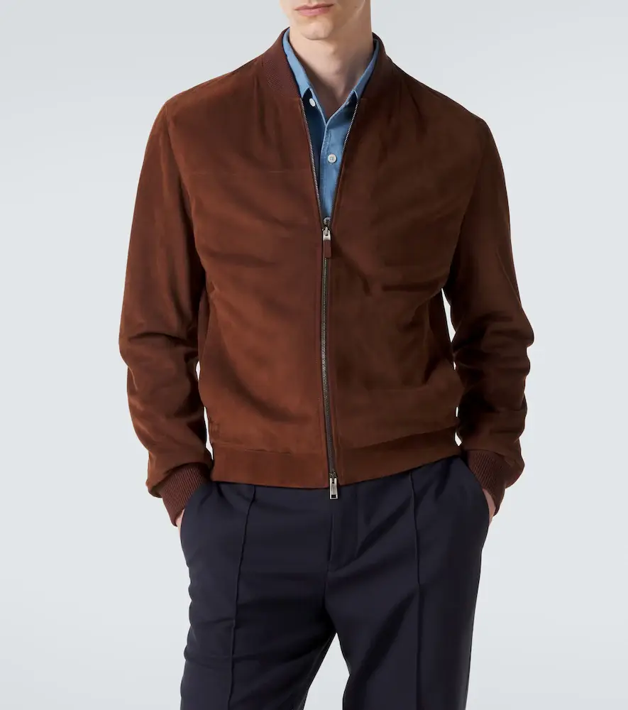 Zegna Suede bomber jacket | Thumbnail 3
