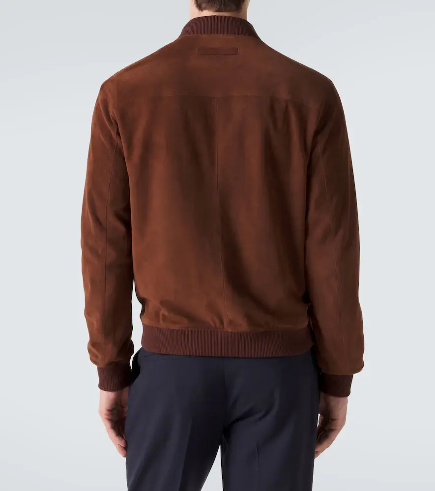 Zegna Suede bomber jacket | Thumbnail 4