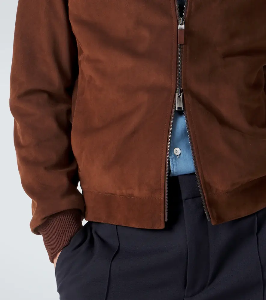 Zegna Suede bomber jacket | Thumbnail 6