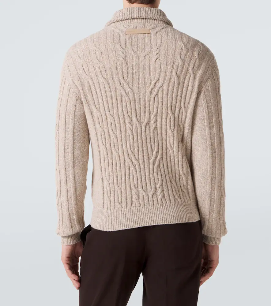 Zegna Cable-knit wool and cashmere sweater | Thumbnail 4 Zegna Cable-knit wool and cashmere sweater | Thumbnail 4