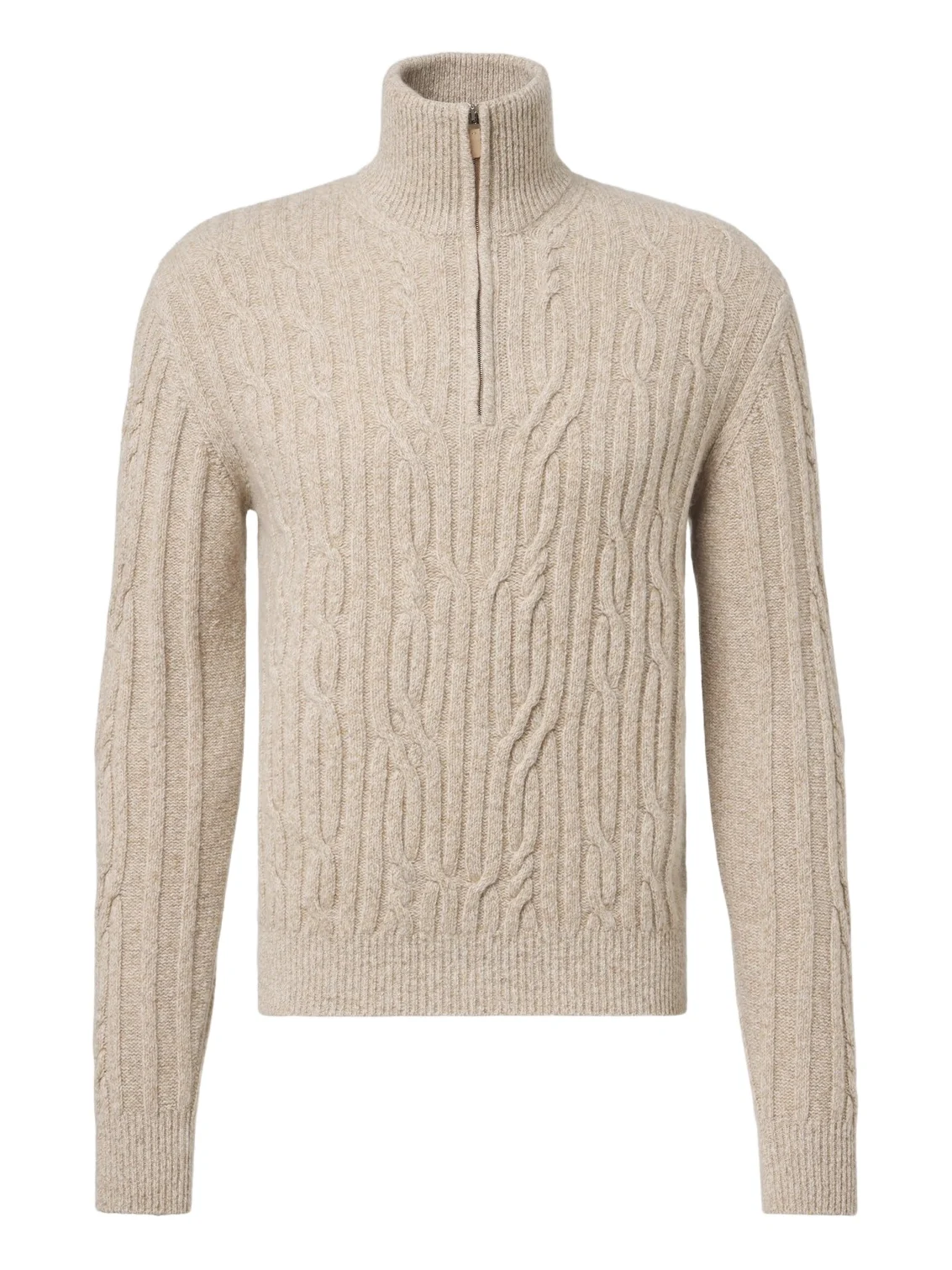 Zegna Cable-knit wool and cashmere sweater
