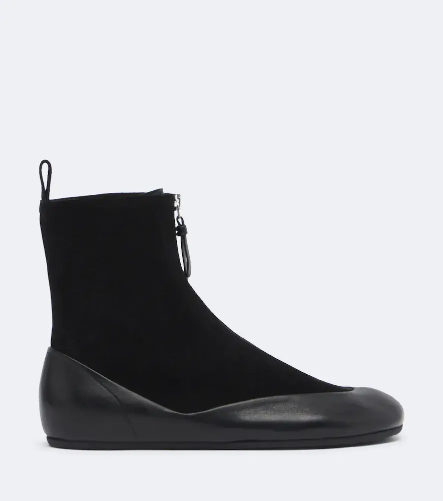 Proenza Schouler Arcadia leather-trimmed suede ankle boots | Thumbnail 2 Proenza Schouler Arcadia leather-trimmed suede ankle boots | Thumbnail 2