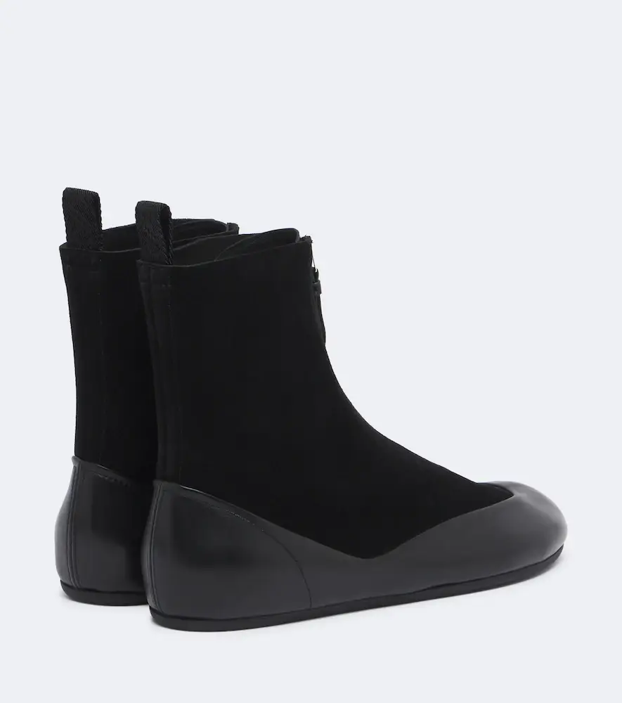 Proenza Schouler Arcadia leather-trimmed suede ankle boots | Thumbnail 4 Proenza Schouler Arcadia leather-trimmed suede ankle boots | Thumbnail 4