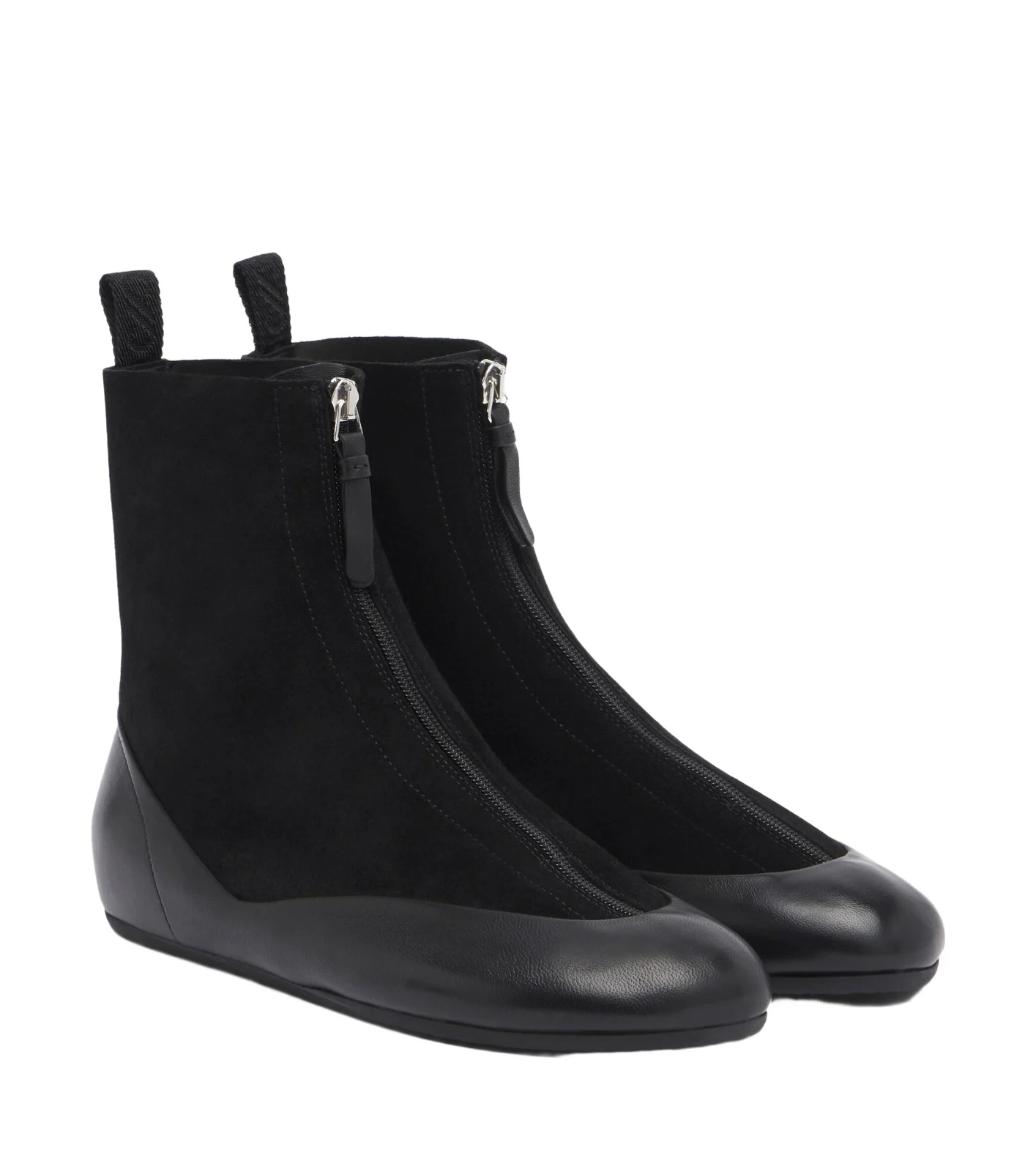Proenza Schouler Arcadia leather-trimmed suede ankle boots | Thumbnail 1 Proenza Schouler Arcadia leather-trimmed suede ankle boots | Thumbnail 1