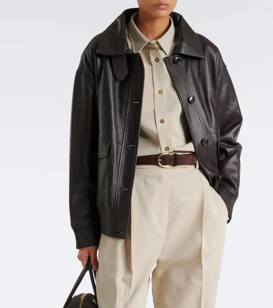 Yves Salomon Leather blouson jacket | Thumbnail 3