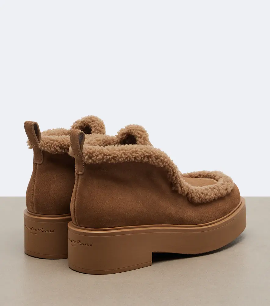 Gianvito Rossi Yari shearling-lined suede ankle boots | Thumbnail 2