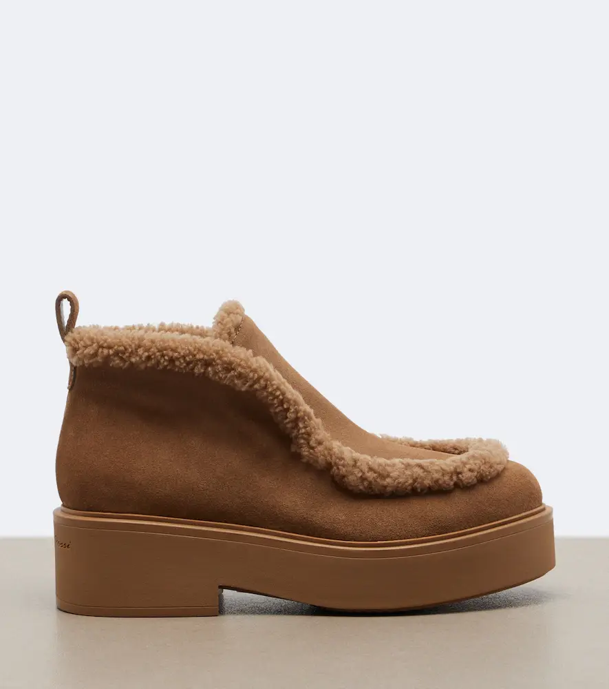 Gianvito Rossi Yari shearling-lined suede ankle boots | Thumbnail 3