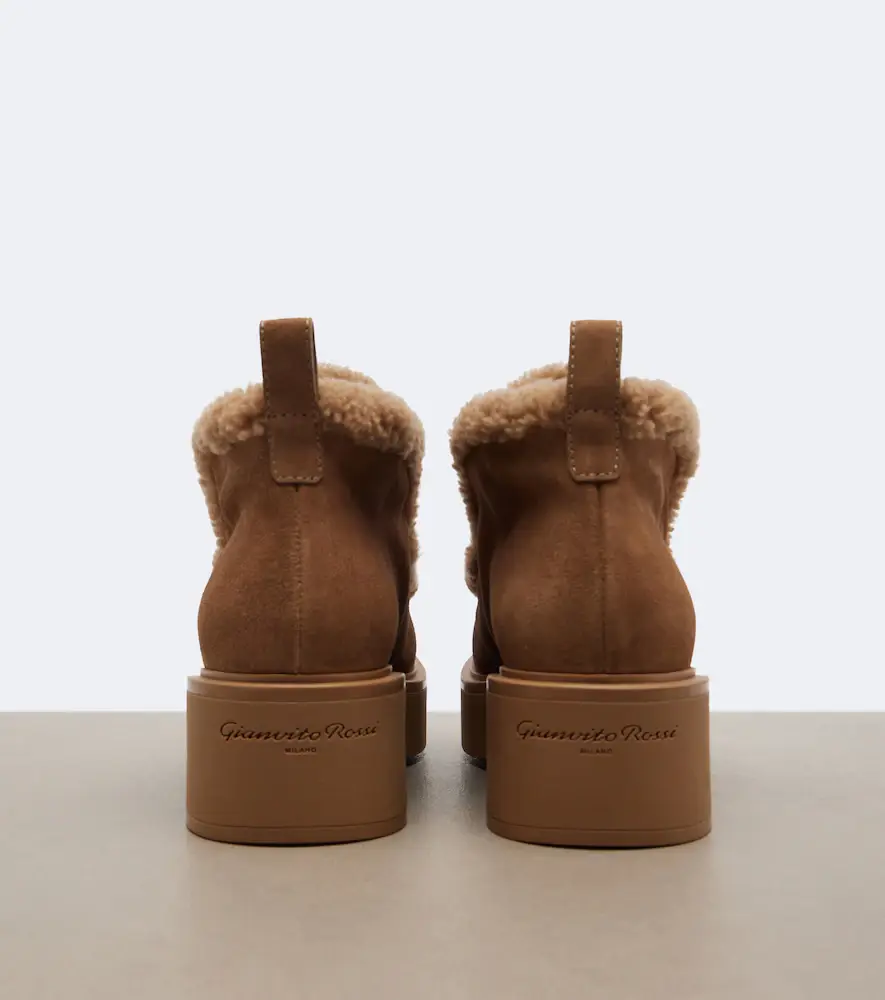 Gianvito Rossi Yari shearling-lined suede ankle boots | Thumbnail 4