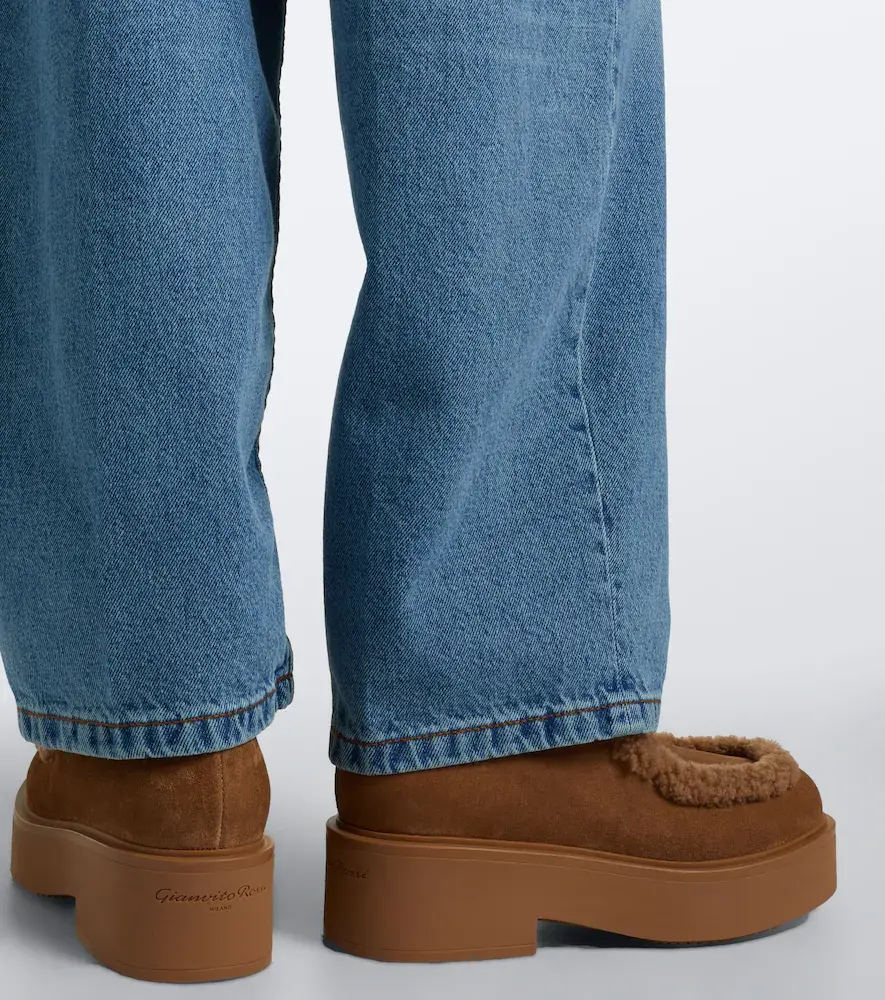 Gianvito Rossi Yari shearling-lined suede ankle boots | Thumbnail 6