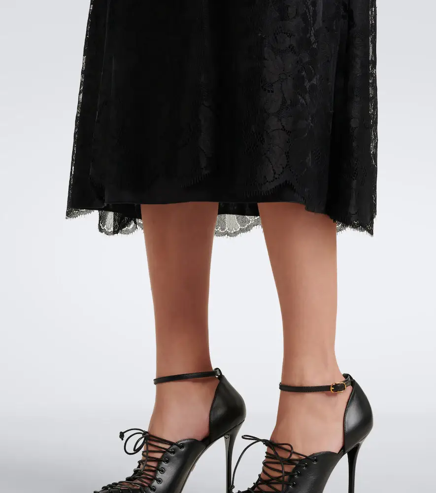 Dolce & Gabbana Semi-sheer chantilly lace midi dress | Thumbnail 4 Dolce & Gabbana Semi-sheer chantilly lace midi dress | Thumbnail 4