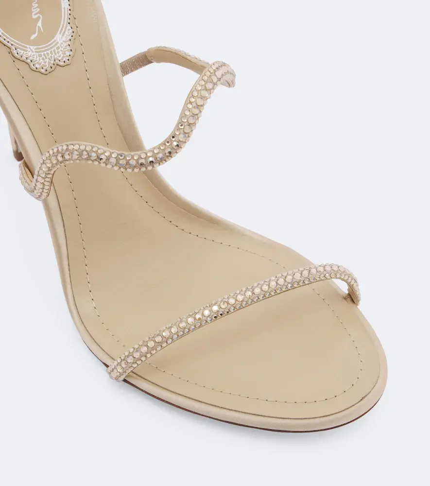 René Caovilla Cleo crystal-embellished satin sandals | Thumbnail 3 René Caovilla Cleo crystal-embellished satin sandals | Thumbnail 3