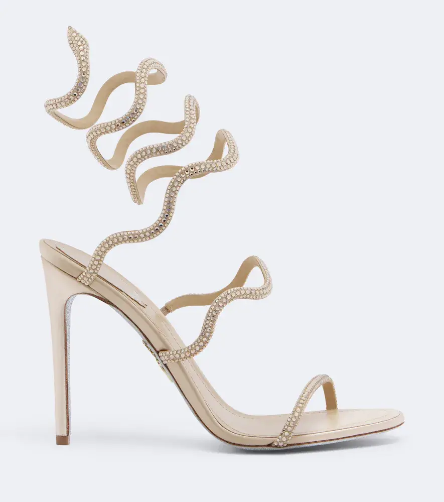 René Caovilla Cleo crystal-embellished satin sandals | Thumbnail 4 René Caovilla Cleo crystal-embellished satin sandals | Thumbnail 4