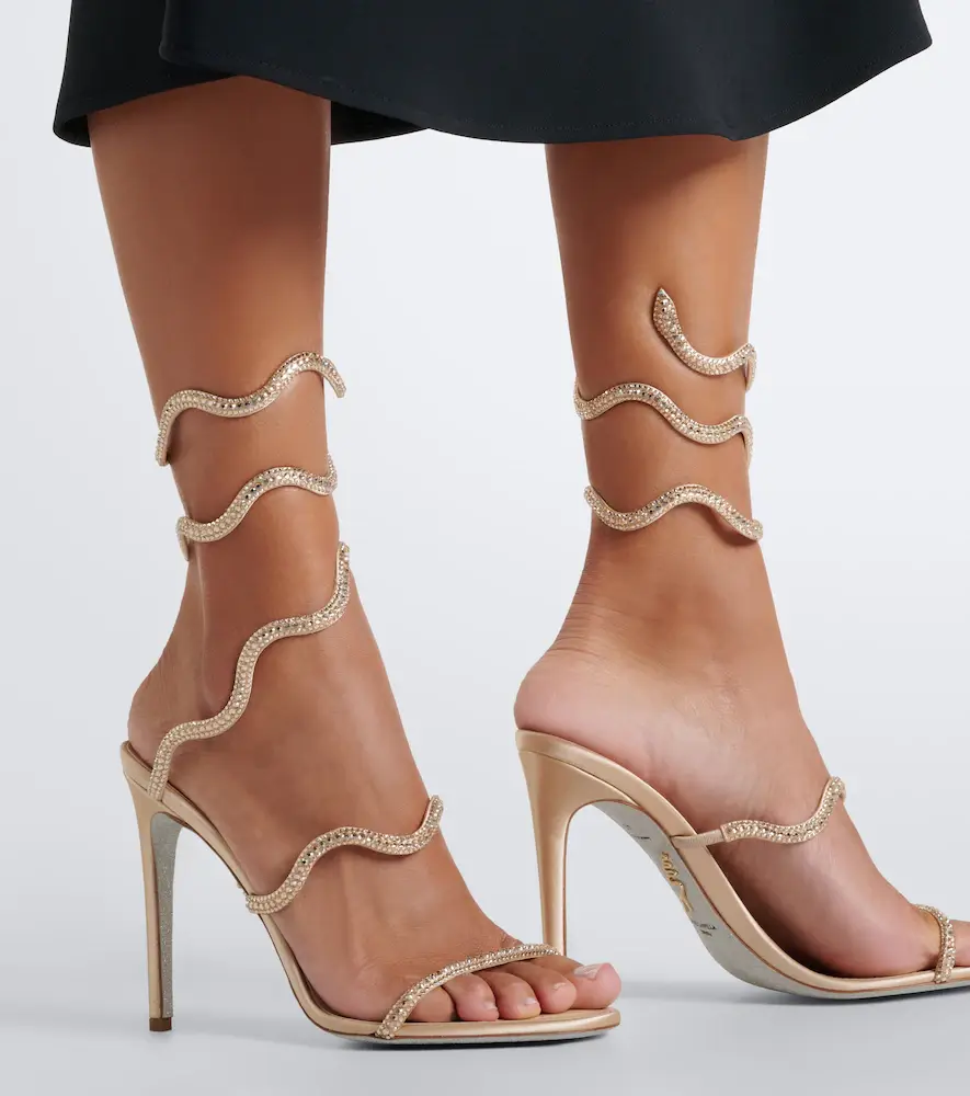 René Caovilla Cleo crystal-embellished satin sandals | Thumbnail 6 René Caovilla Cleo crystal-embellished satin sandals | Thumbnail 6