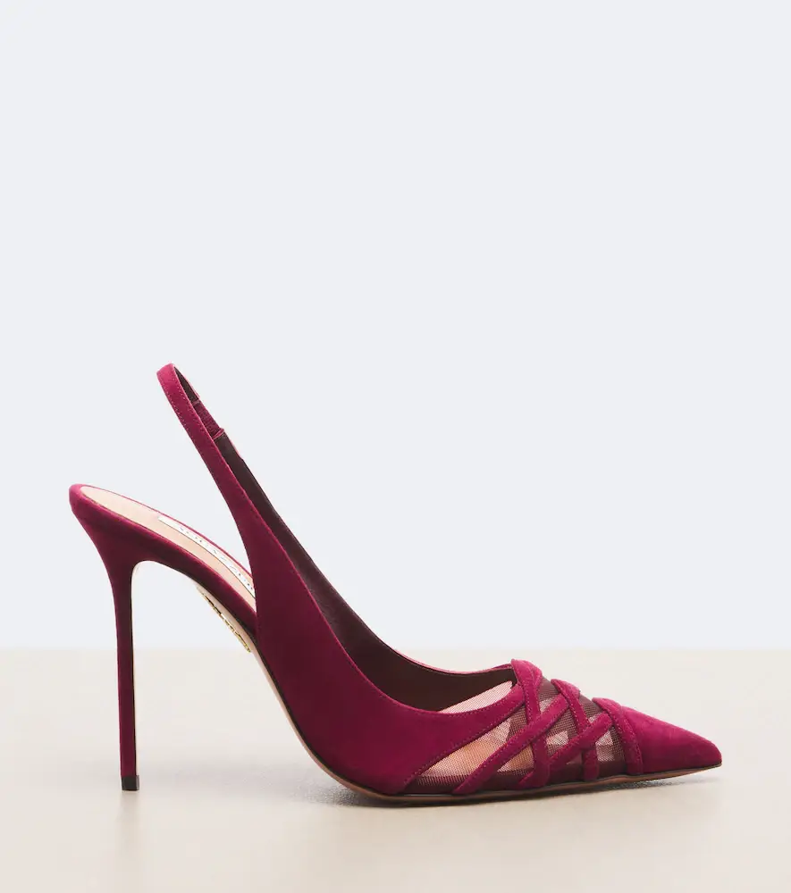 Aquazzura Perfect Match suede slingback pumps | Thumbnail 4 Aquazzura Perfect Match suede slingback pumps | Thumbnail 4