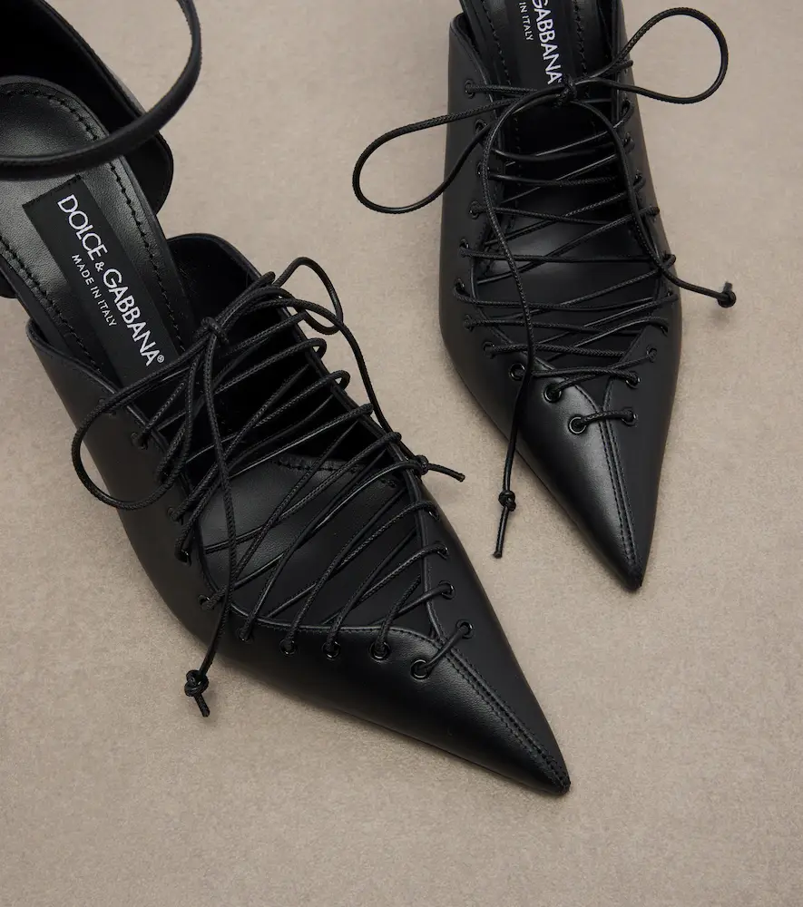 Dolce & Gabbana Leather lace-up pumps | Thumbnail 4 Dolce & Gabbana Leather lace-up pumps | Thumbnail 4