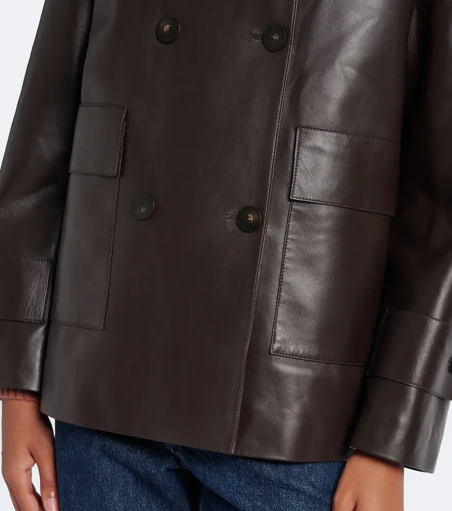 Joseph Delia double-breasted leather jacket | Thumbnail 3 Joseph Delia double-breasted leather jacket | Thumbnail 3