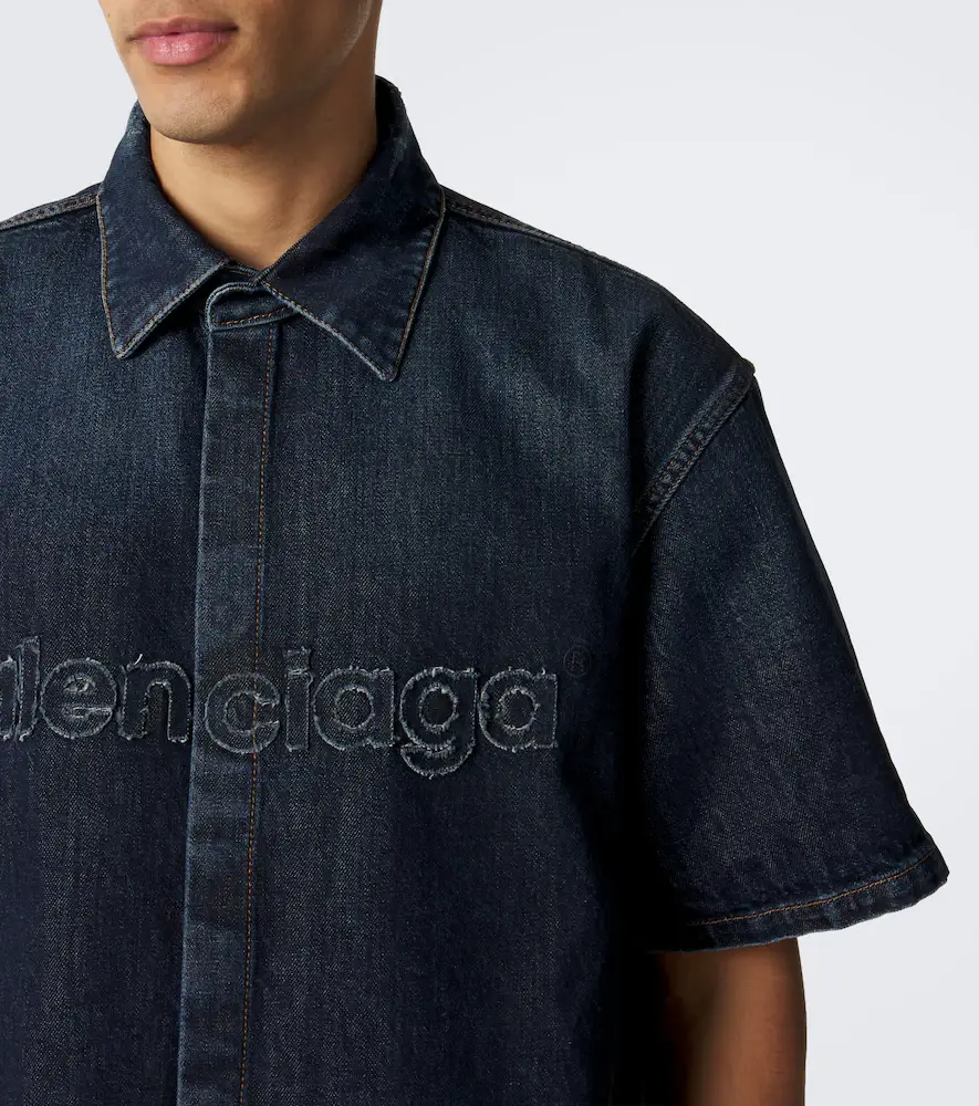 Balenciaga Logo denim shirt | Thumbnail 6