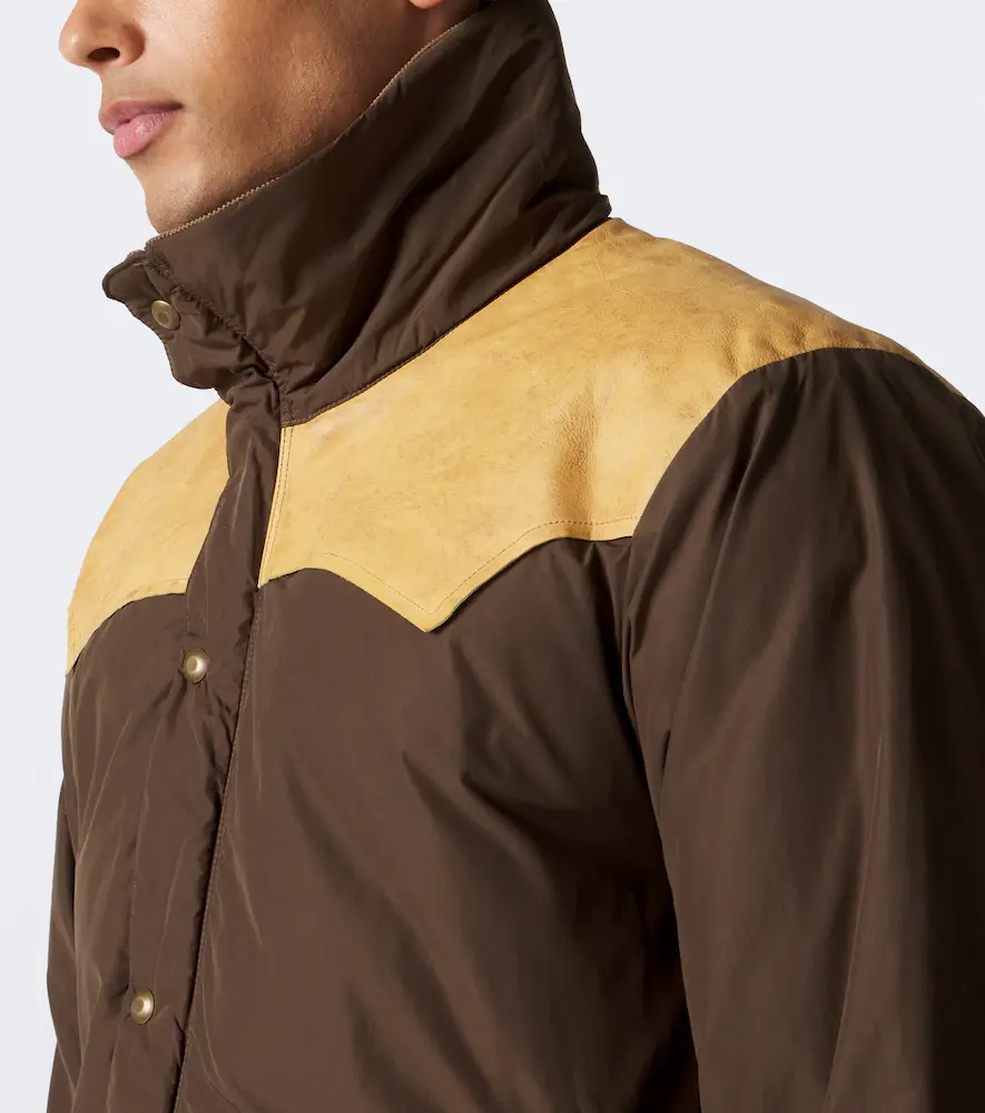 RRL Leather-trimmed puffer jacket | Thumbnail 8