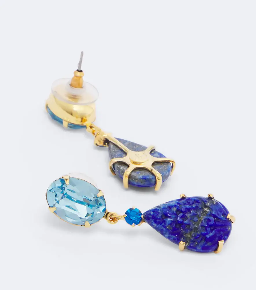 Jennifer Behr Ambrose embellished earrings with lapis lazuli | Thumbnail 3 Jennifer Behr Ambrose embellished earrings with lapis lazuli | Thumbnail 3