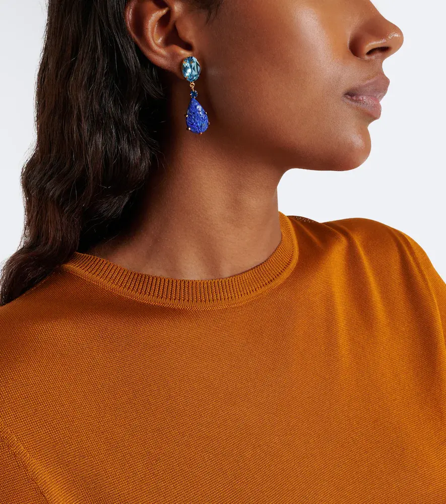 Jennifer Behr Ambrose embellished earrings with lapis lazuli | Thumbnail 5 Jennifer Behr Ambrose embellished earrings with lapis lazuli | Thumbnail 5