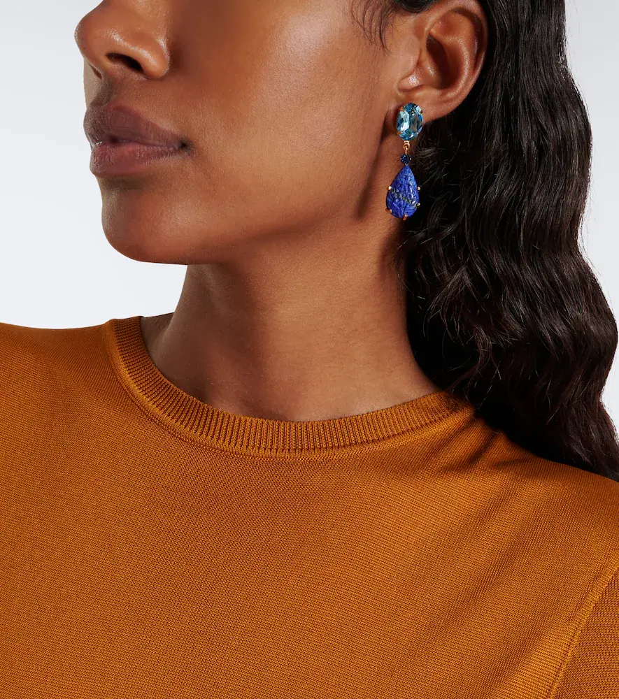 Jennifer Behr Ambrose embellished earrings with lapis lazuli | Thumbnail 6 Jennifer Behr Ambrose embellished earrings with lapis lazuli | Thumbnail 6