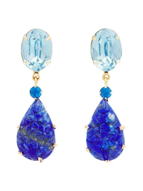 Ambrose embellished earrings with lapis lazuli Ambrose embellished earrings with lapis lazuli