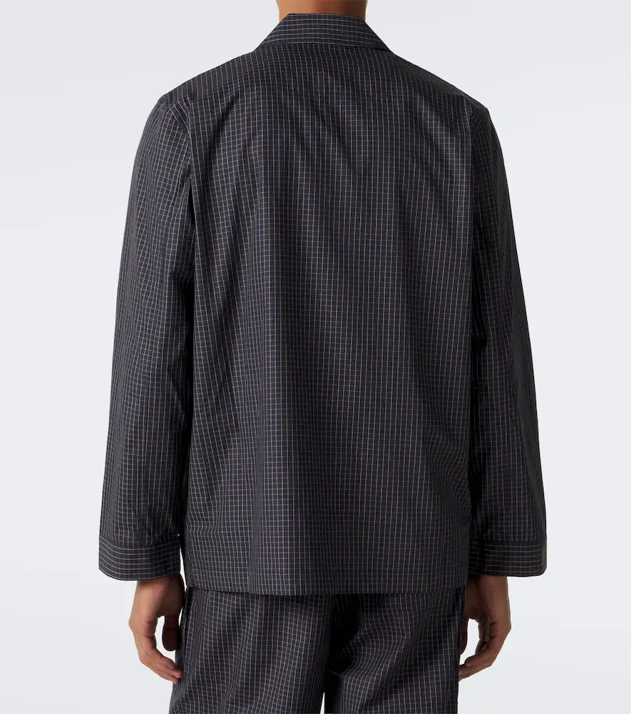 CDLP Checked cotton pajama shirt | Thumbnail 2