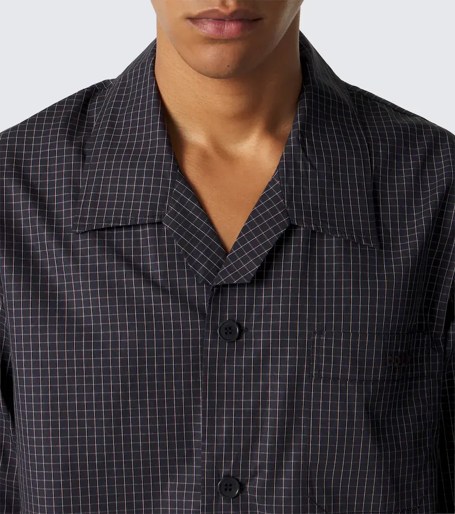 CDLP Checked cotton pajama shirt | Thumbnail 4