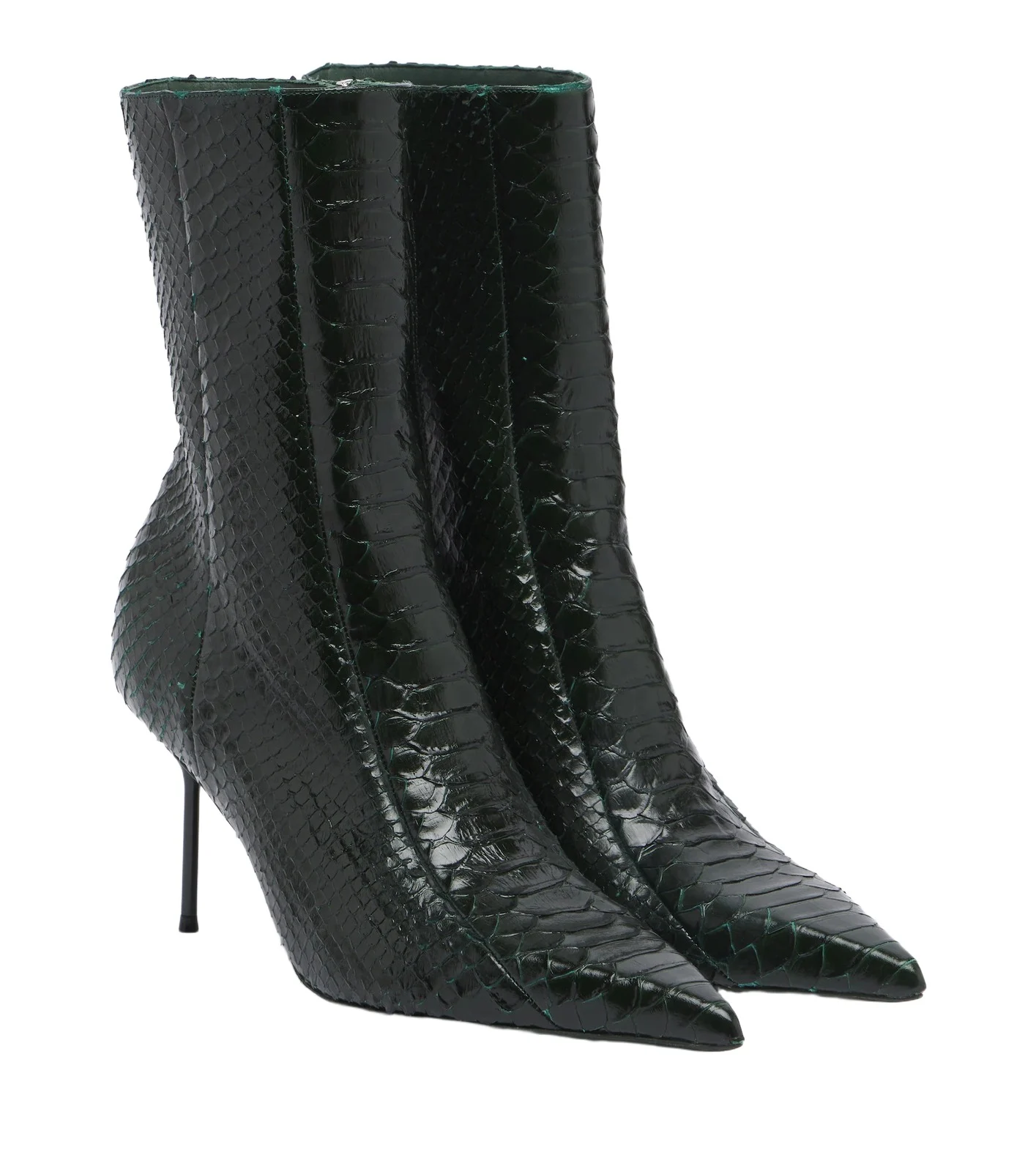 Paris Texas Lidia snake-effect leather ankle boots