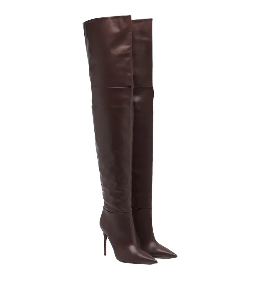 Vera leather over-the-knee boots