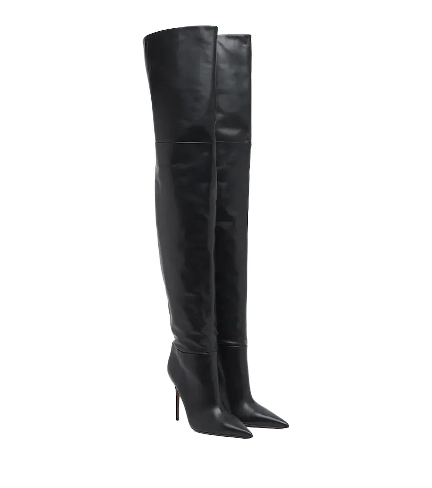 Paris Texas Vera leather over-the-knee boots