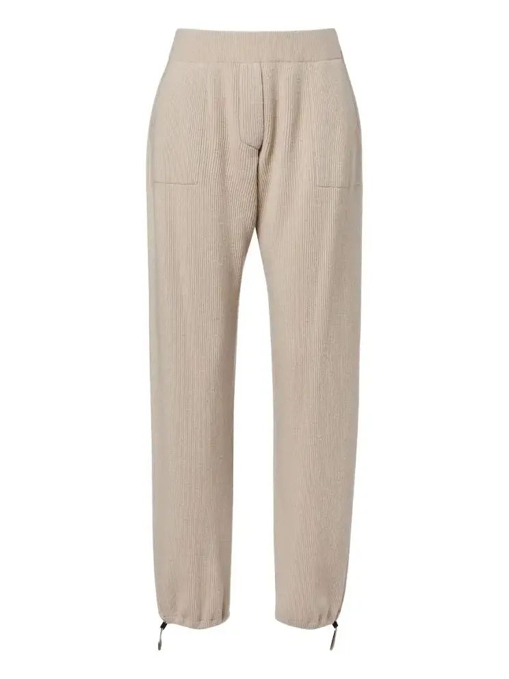 Wool, cashmere, and silk straight pants