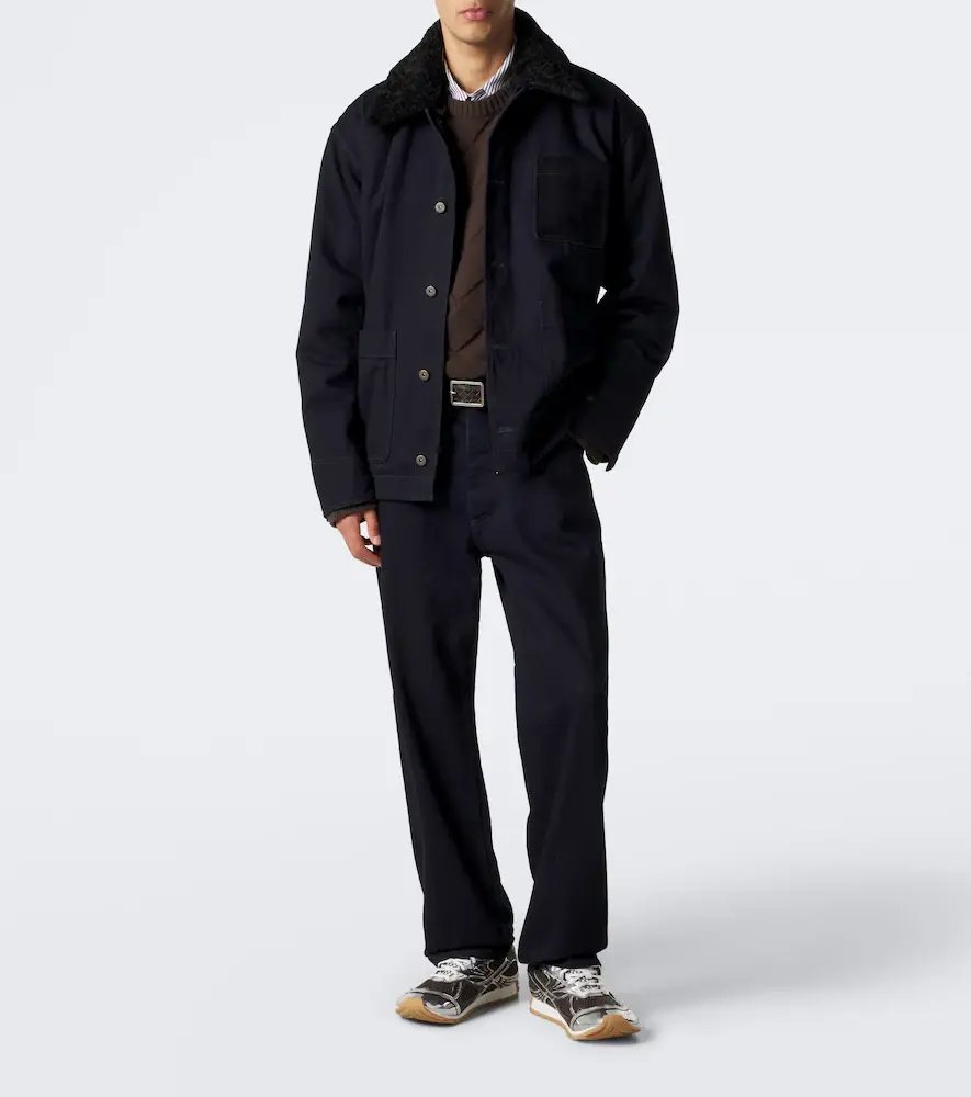 Bottega Veneta Shearling-trimmed denim jacket | Thumbnail 4 Bottega Veneta Shearling-trimmed denim jacket | Thumbnail 4