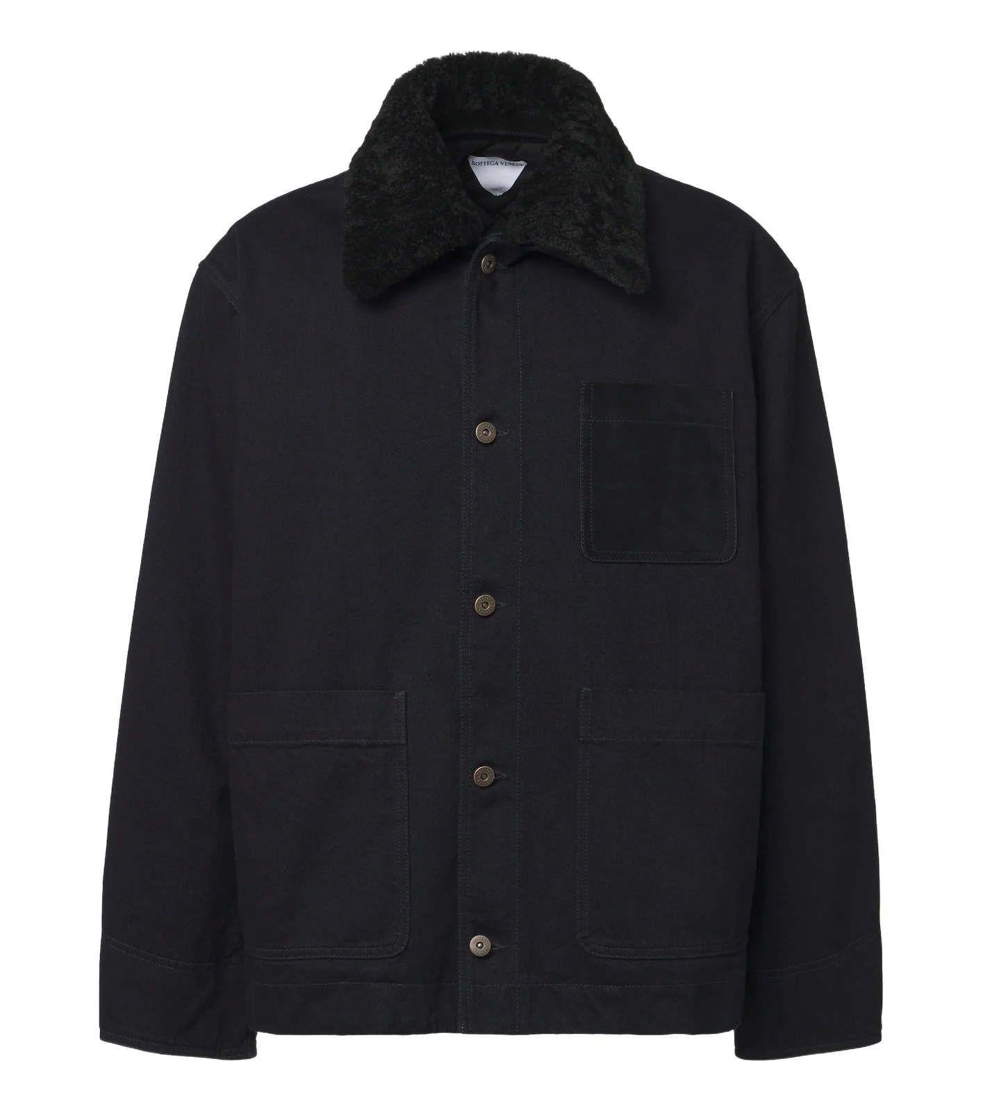 Bottega Veneta Shearling-trimmed denim jacket
